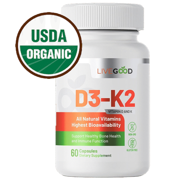 LiveGood D3-K2 Vitamin Supplement